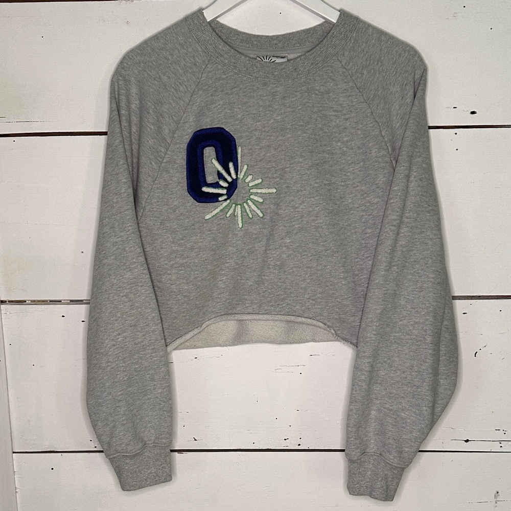OFFLINE By Aerie Cropped Crewneck Long Sleeve Sweatshirt